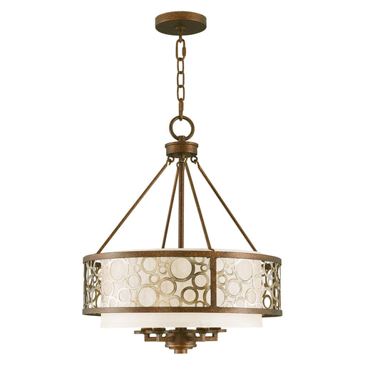 Avalon 5-Light Chandelier in Hand Applied Palacial Bronze with Gilded Accents