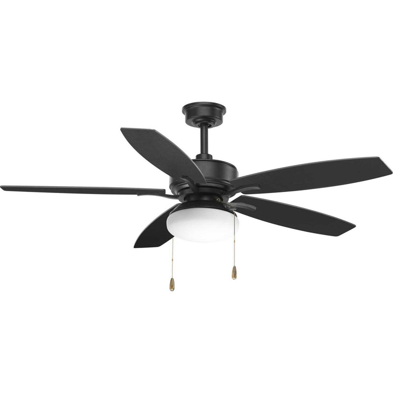 Billows 52" Ceiling Fan with Light in Forged Black