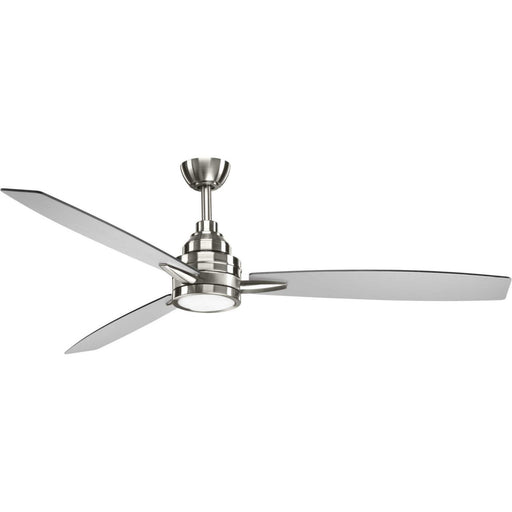 Gaze 60" Ceiling Fan with Light in Brushed Nickel