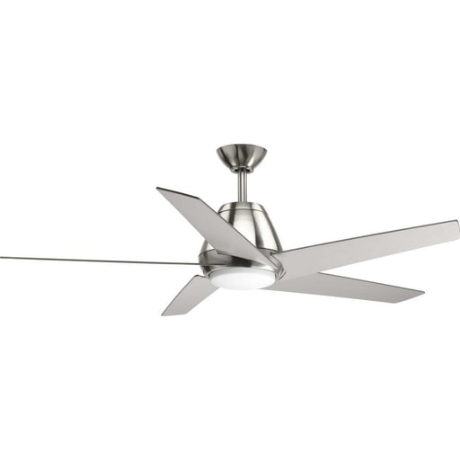 Gust 54" Ceiling Fan with Light in Brushed Nickel