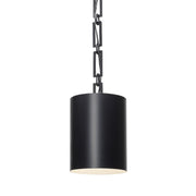 Alston 1 Light 8" Pendant in Matte Black + White