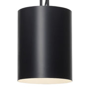 Alston 1 Light 8" Pendant in Matte Black + White