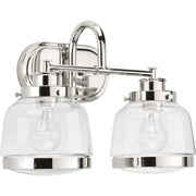 Judson 2-Light Bath Vanity Light in Polished Nickel