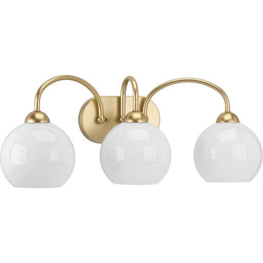 Carisa Three Light Bath in Vintage Gold
