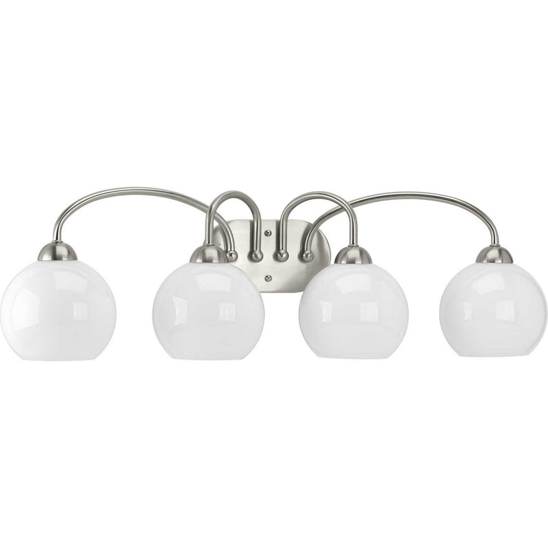 Carisa 4-Light Bath Vanity Light in Brushed Nickel