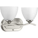 Laird Two Light Bath Bracket in Brushed Nickel
