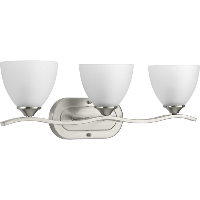 Laird Three Light Bath Bracket in Brushed Nickel