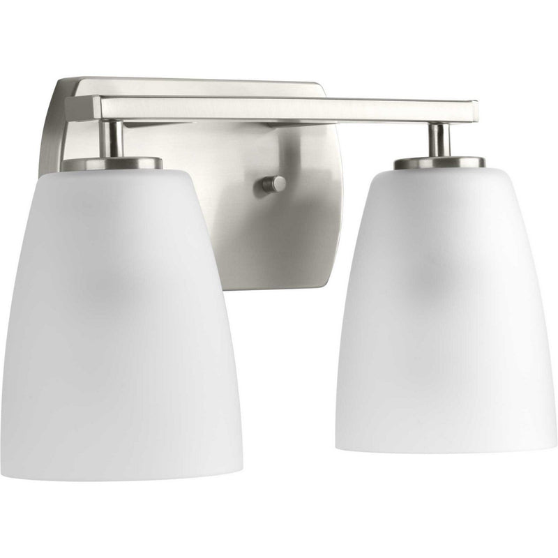 Leap 2-Light Bath Vanity Light in Brushed Nickel