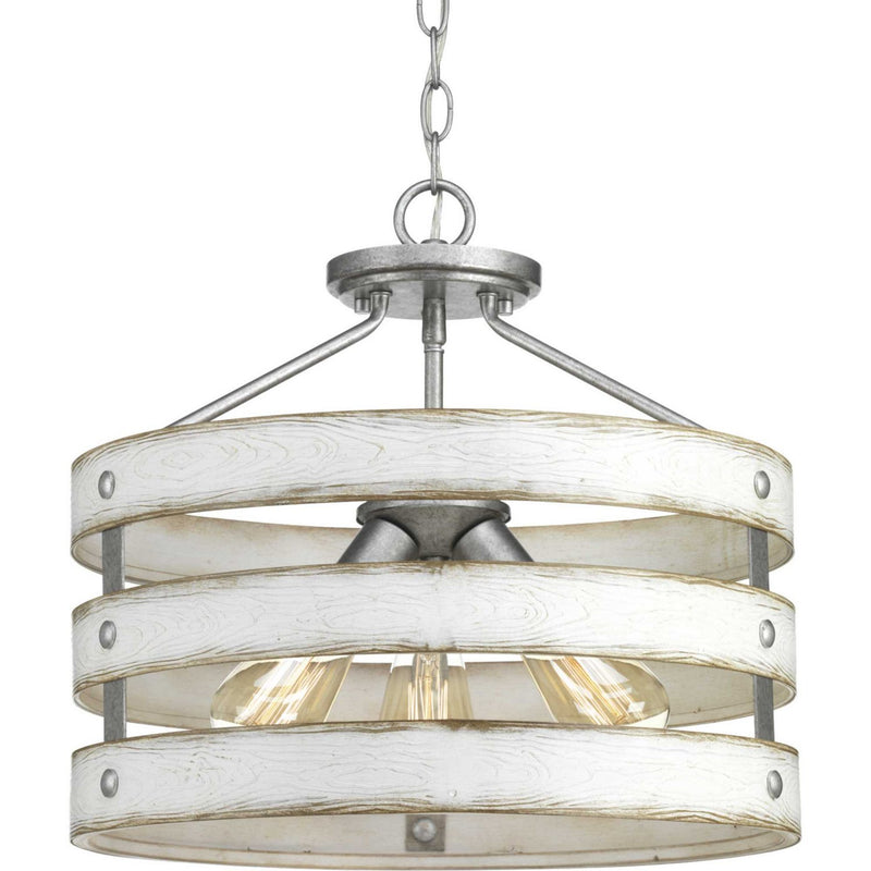 Gulliver 3-Light Semi-Flush Mount in Galvanized