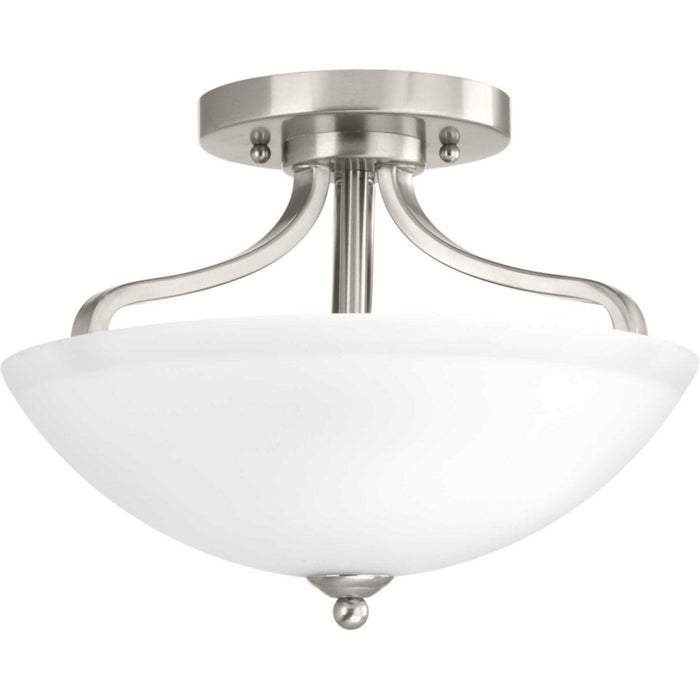 Laird Two Light Flush Mount in Brushed Nickel