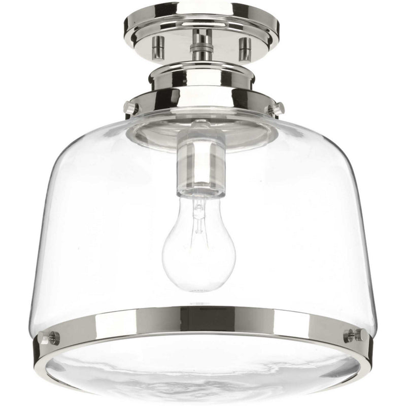 Judson One Light Flush Mount in Polished Nickel