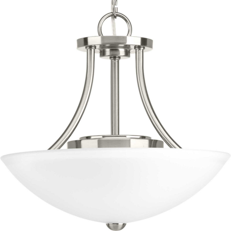 Gather LED Semi-Flush Mount in Brushed Nickel