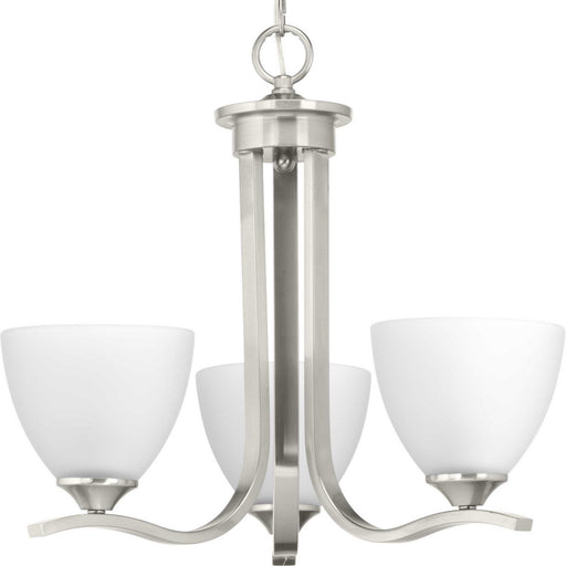 Laird Three Light Chandelier in Brushed Nickel