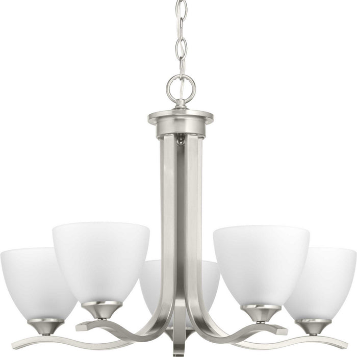 Laird Five Light Chandelier in Brushed Nickel