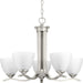 Laird Five Light Chandelier in Brushed Nickel