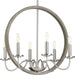 Fontayne Six Light Chandelier in Brushed Nickel