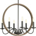Fontayne Six Light Chandelier in Antique Bronze