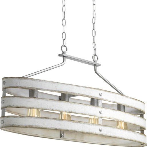 Gulliver 4-Light Linear Chandelier in Galvanized