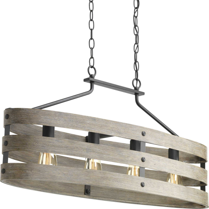 Gulliver Four Light Island Pendant in Graphite
