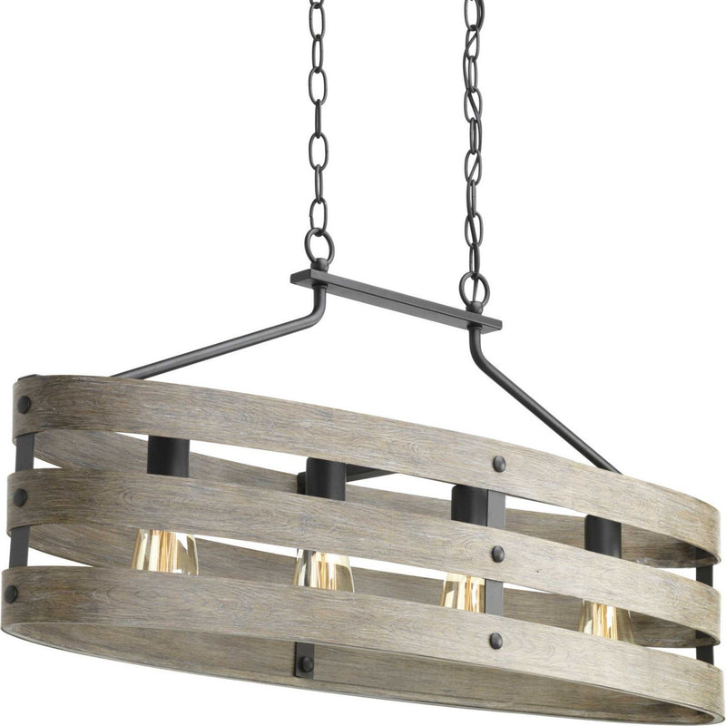 Gulliver 4-Light Linear Chandelier in Graphite