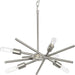 Astra Six Light Chandelier in Brushed Nickel