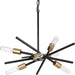 Astra Six Light Chandelier in Antique Bronze