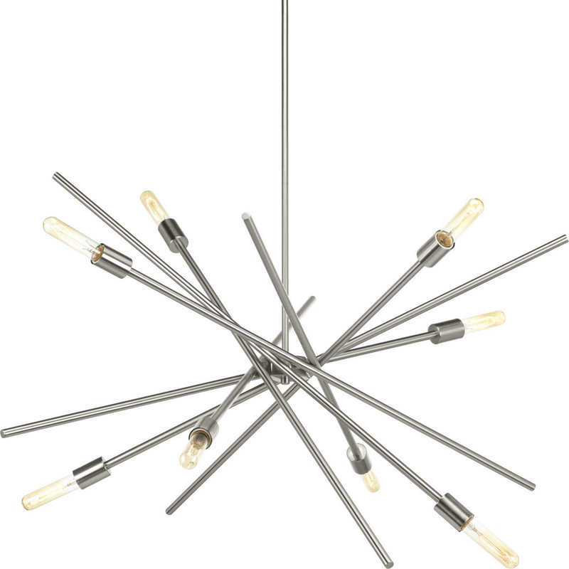 Astra Eight Light Chandelier in Brushed Nickel
