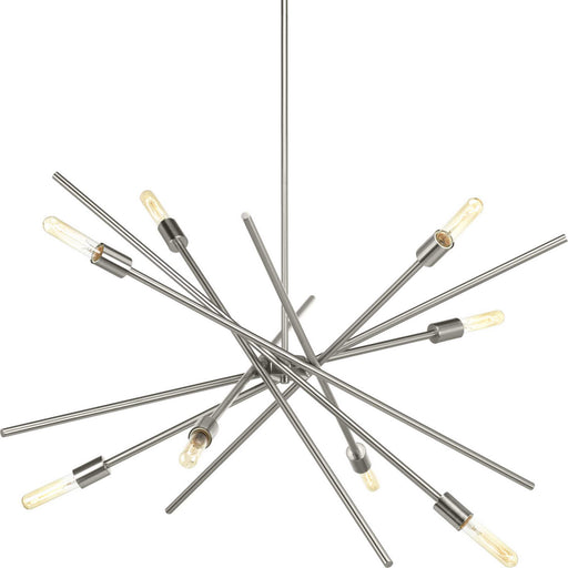 Astra Eight Light Chandelier in Brushed Nickel
