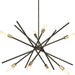 Astra Eight Light Chandelier in Antique Bronze