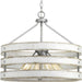 Gulliver Four Light Pendant in Galvanized Finish