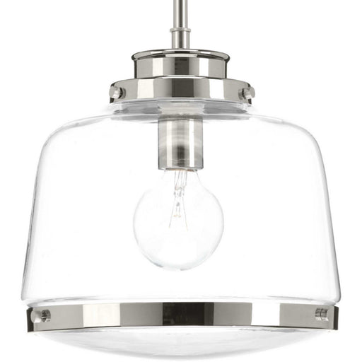 Judson One Light Pendant in Polished Nickel