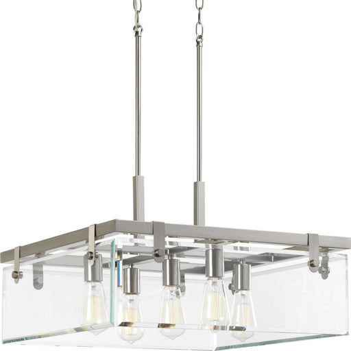 Glayse Five Light Pendant in Brushed Nickel