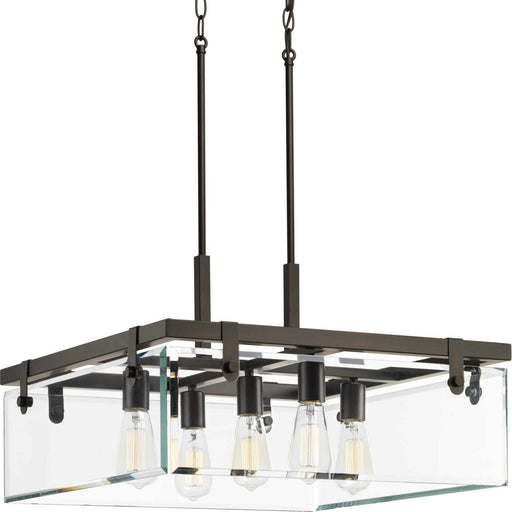 Glayse Five Light Pendant in Antique Bronze