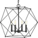 Spatial Four Light Pendant in Black