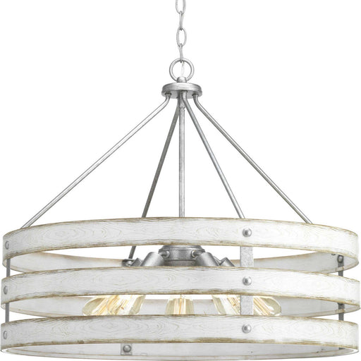 Gulliver Five Light Pendant in Galvanized Finish