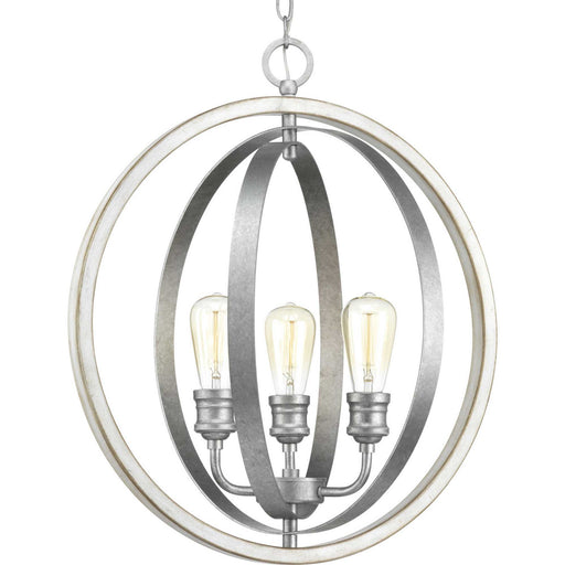 Conestee Three Light Pendant in Galvanized Finish