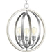 Conestee Three Light Pendant in Galvanized Finish