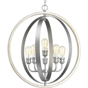 Conestee 6-Light Chandelier in Galvanized