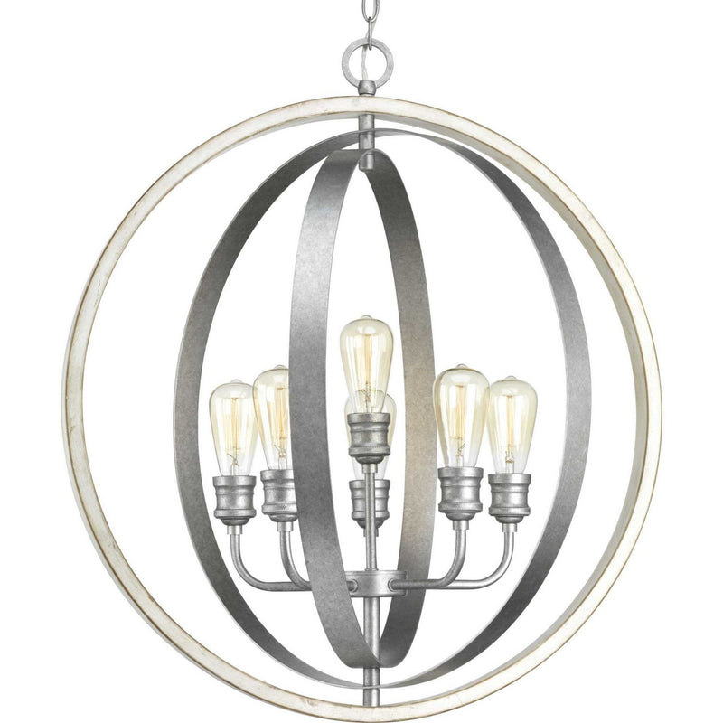 Conestee 6-Light Chandelier in Galvanized