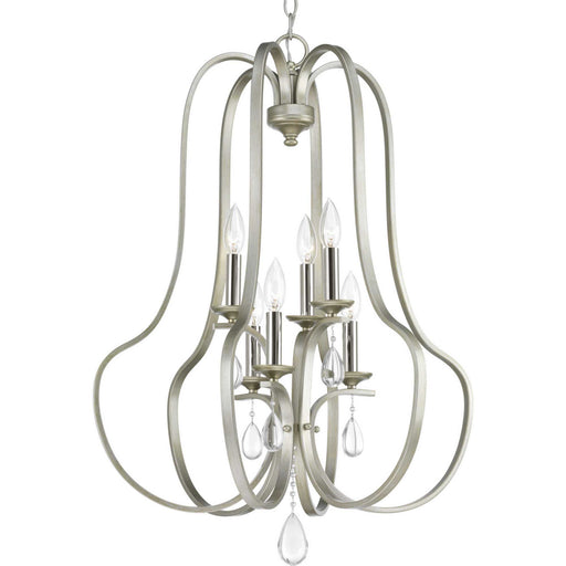 Anjoux 6-Light Pendant in Silver Ridge