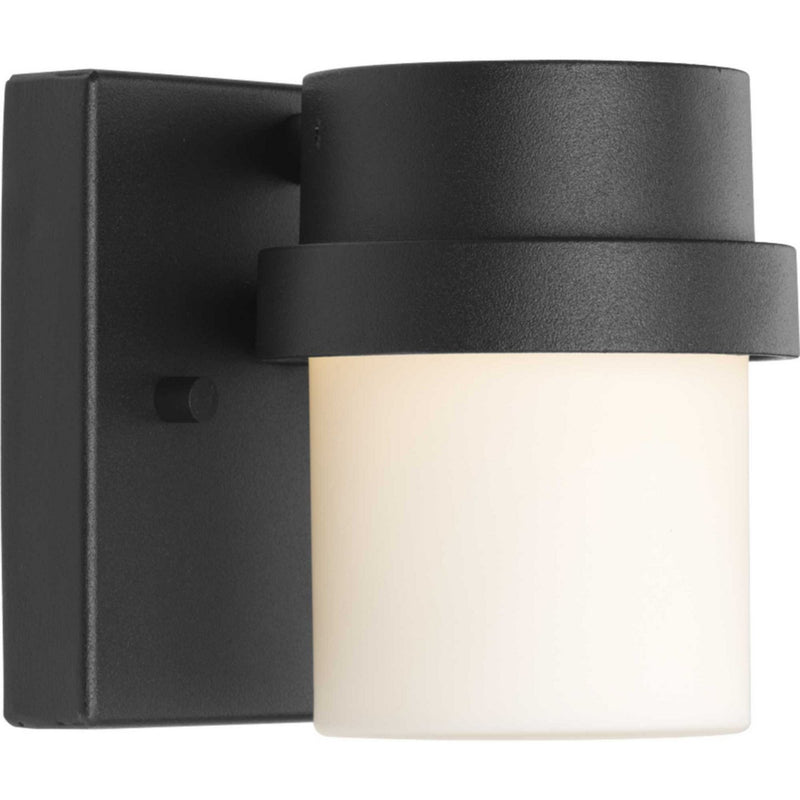 Z-1060 LED Etched Opal Outdoor Wall Sconce in Black