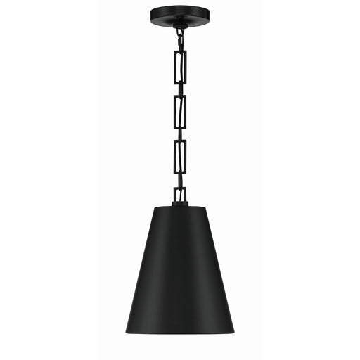 Alston 2 Light 10" Pendant in Matte Black + Antique Gold