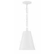Alston 2 Light 10" Pendant in Matte White + Antique Gold