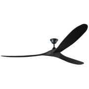 Maverick 88" Ceiling Fan in Matte Black with Matte Black Blades