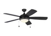Discus Ornate 52" Ceiling Fan in Matte Black / Matte Opal
