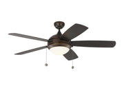 Discus Outdoor 52" Ceiling Fan in Roman Bronze / Matte Opal