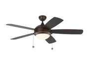 Discus 52" Wet-Rated LED Ceiling Fan in Roman Bronze