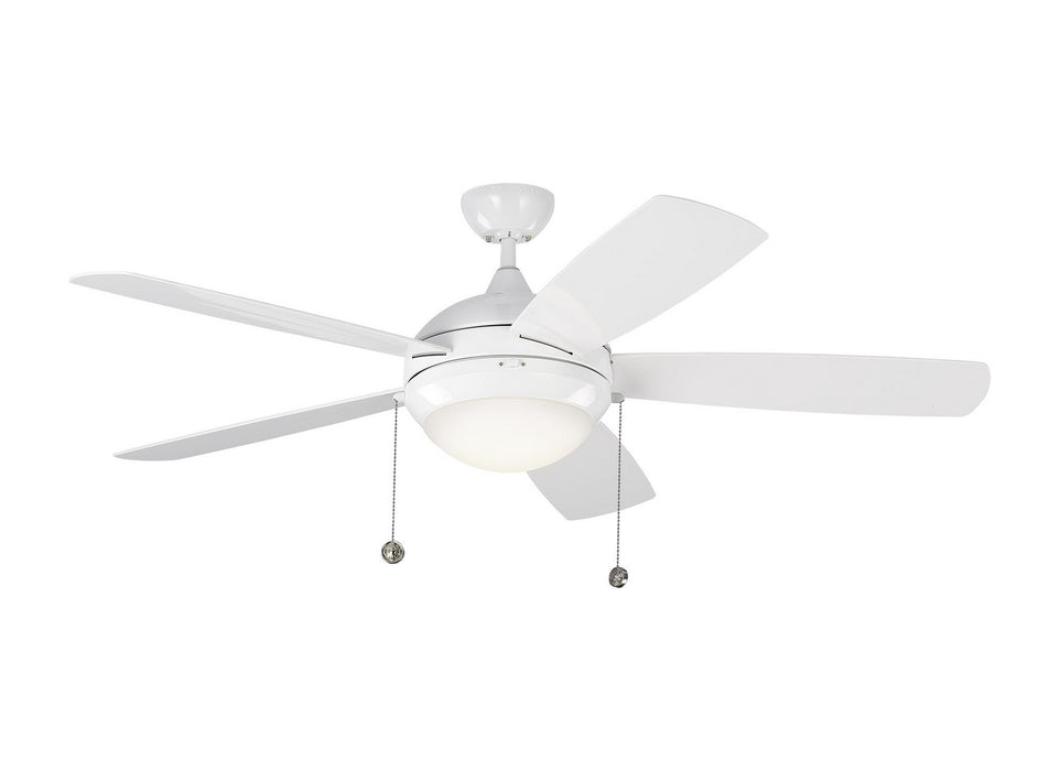 Discus Outdoor 52" Ceiling Fan in White / Matte Opal