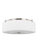 Sunset Drive Three Light Flush Mount in Brushed Steel