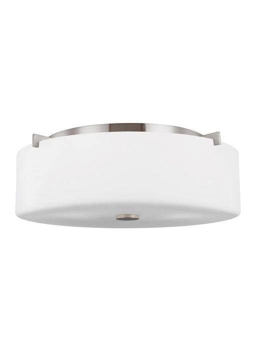 Sunset Drive 3-Light Flush Mount in Brushed Steel